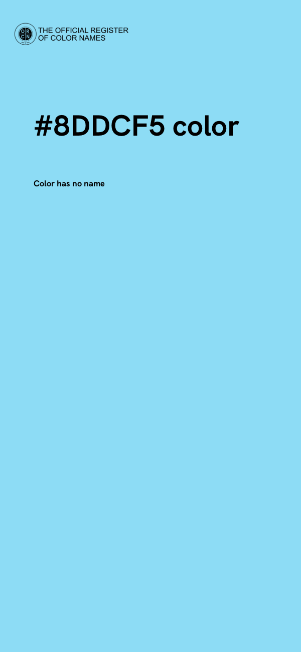 #8DDCF5 color image