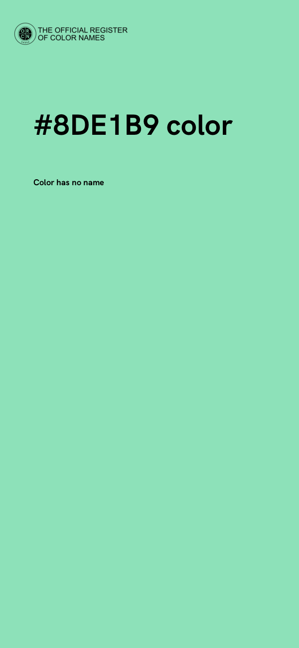 #8DE1B9 color image