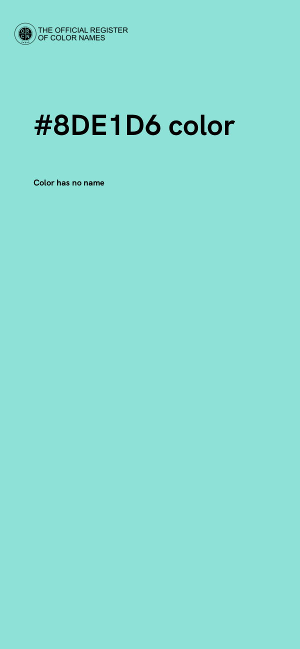 #8DE1D6 color image