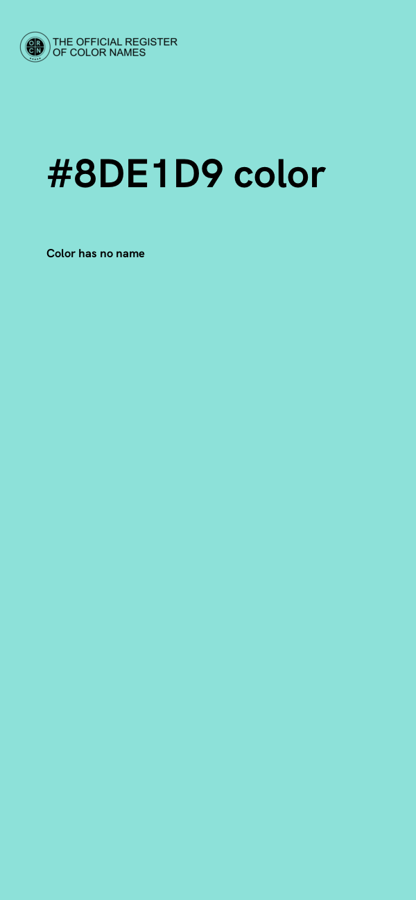 #8DE1D9 color image