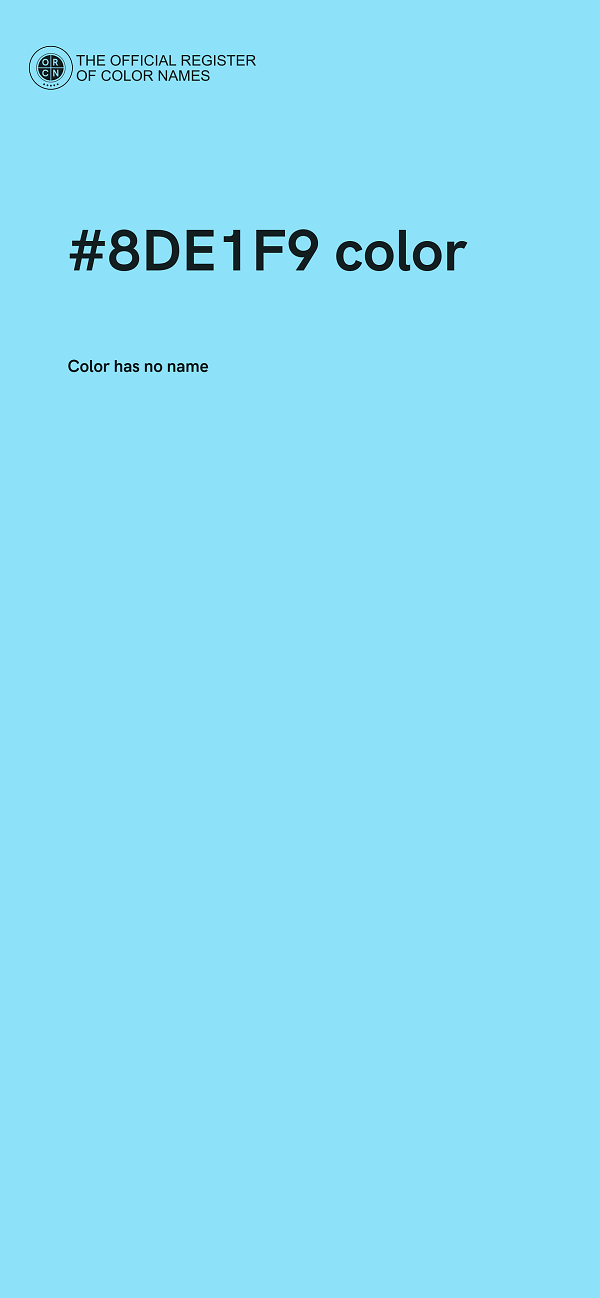 #8DE1F9 color image