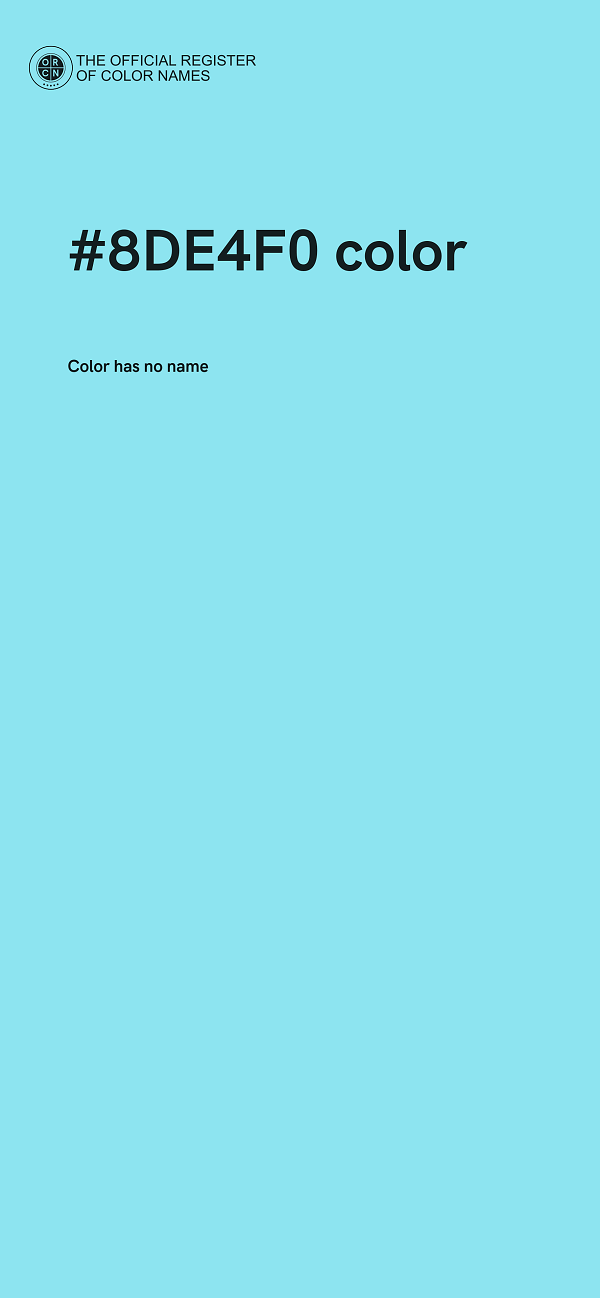 #8DE4F0 color image