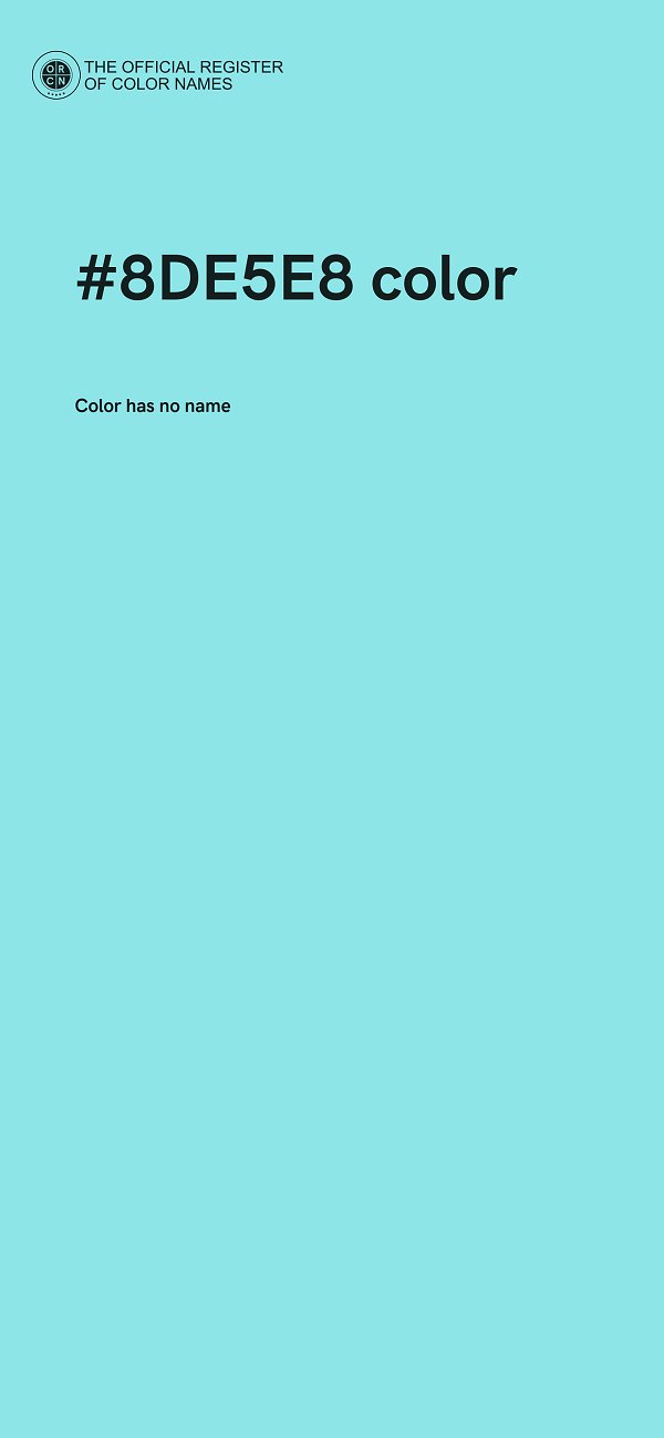 #8DE5E8 color image