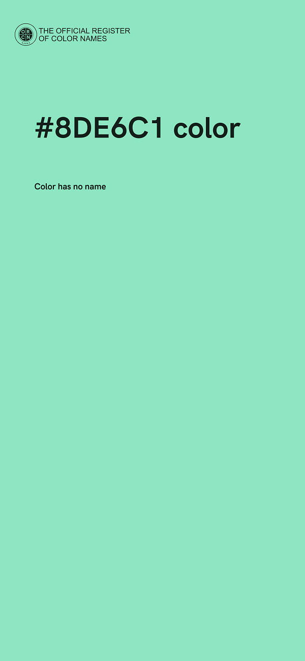 #8DE6C1 color image