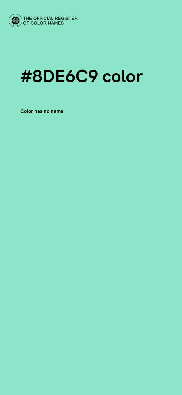 #8DE6C9 color image