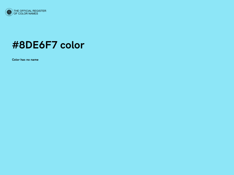 #8DE6F7 color image