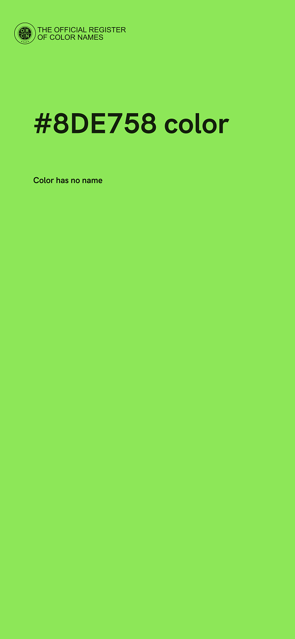 #8DE758 color image
