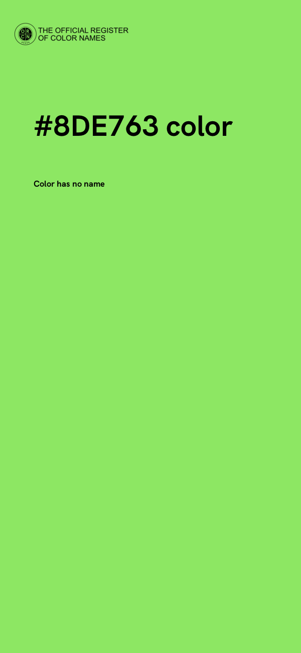 #8DE763 color image