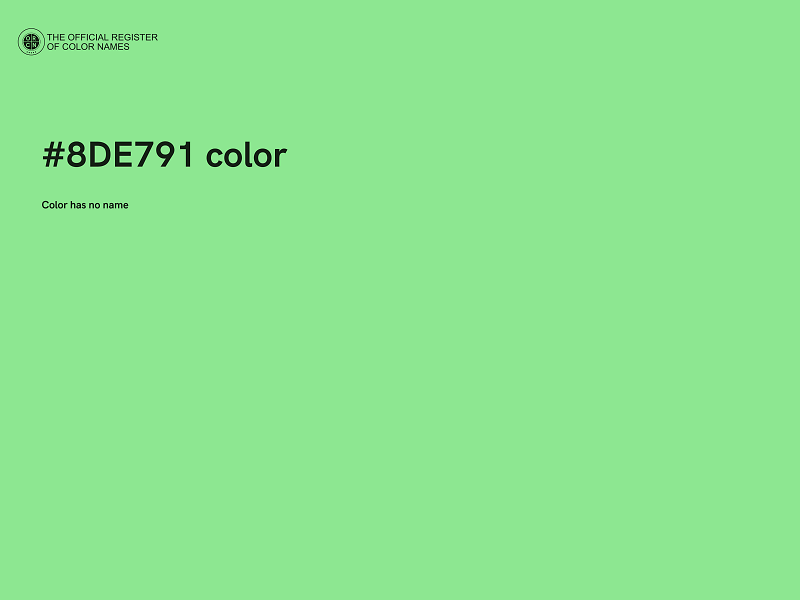 #8DE791 color image
