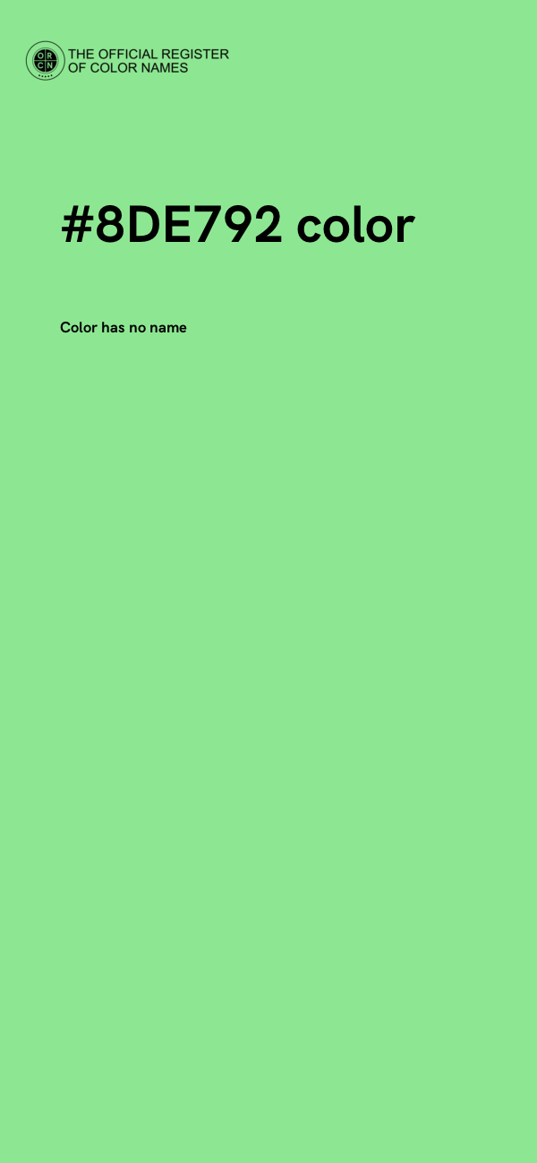 #8DE792 color image