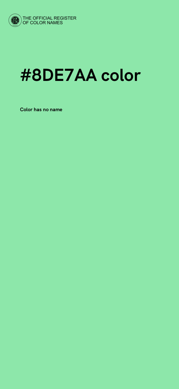 #8DE7AA color image