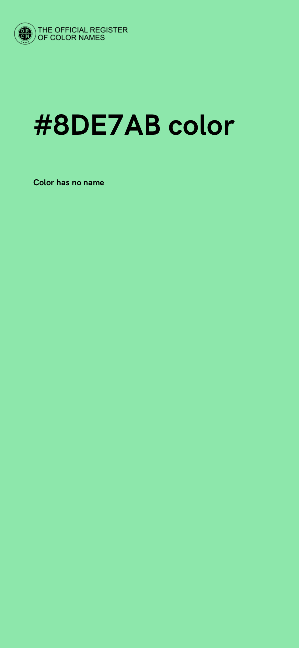 #8DE7AB color image