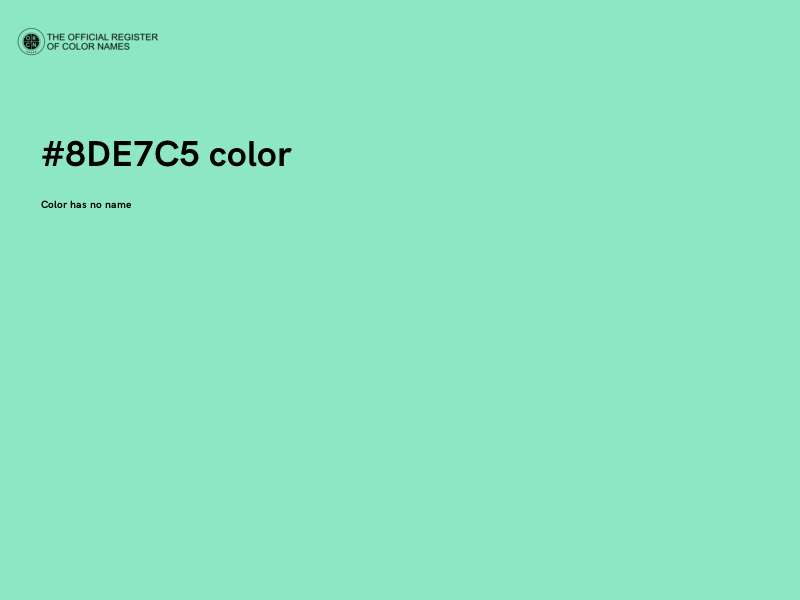 #8DE7C5 color image