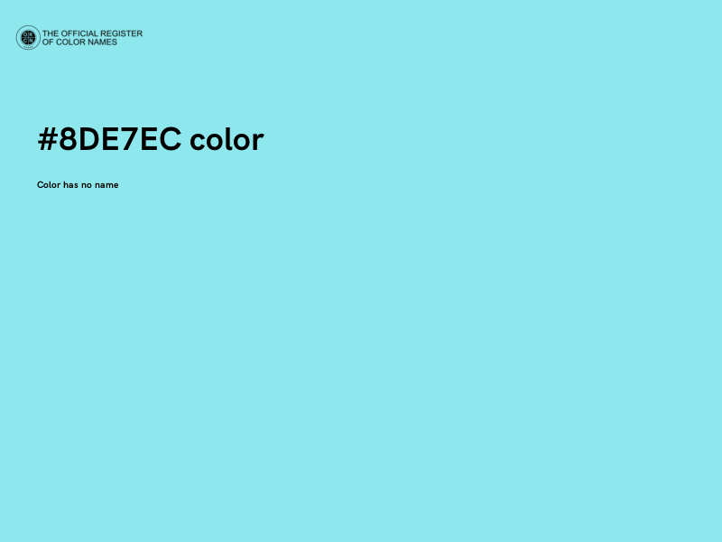 #8DE7EC color image