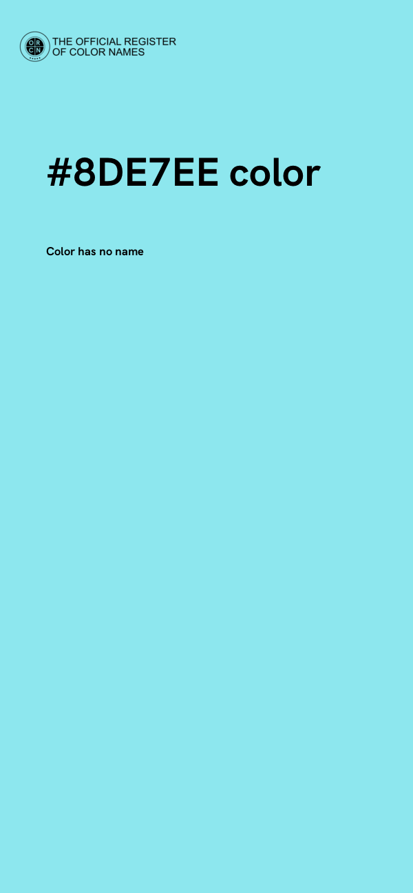 #8DE7EE color image