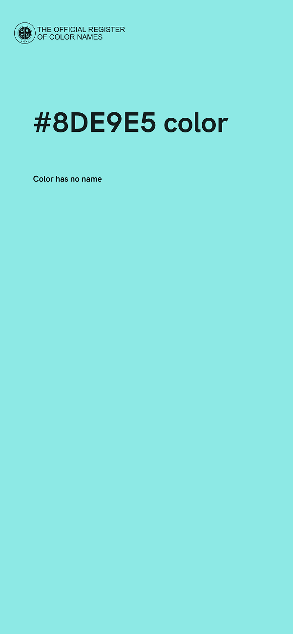 #8DE9E5 color image
