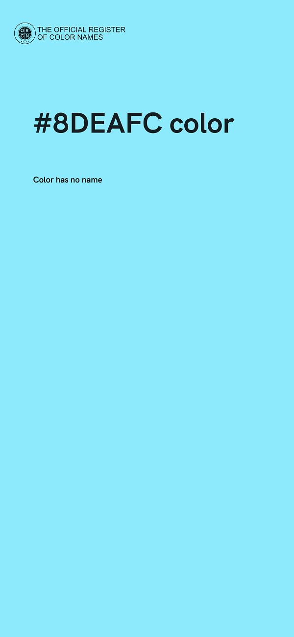 #8DEAFC color image