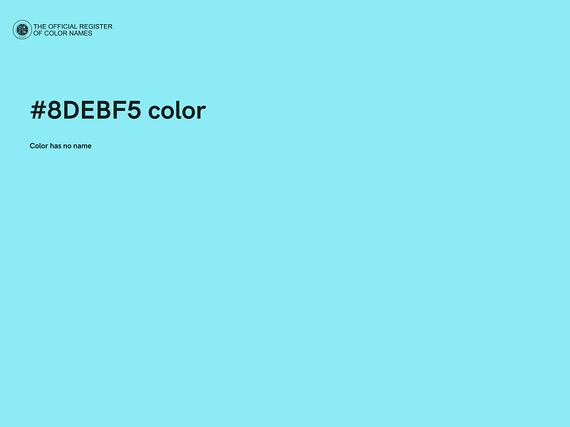 #8DEBF5 color image