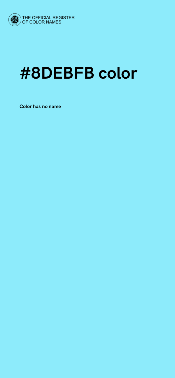 #8DEBFB color image