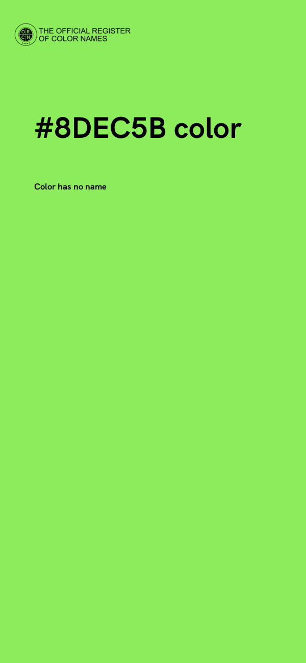#8DEC5B color image