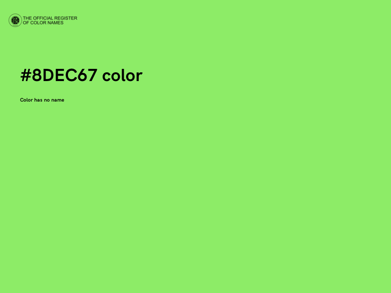 #8DEC67 color image