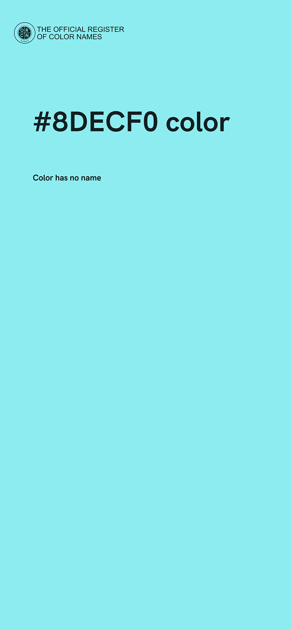 #8DECF0 color image