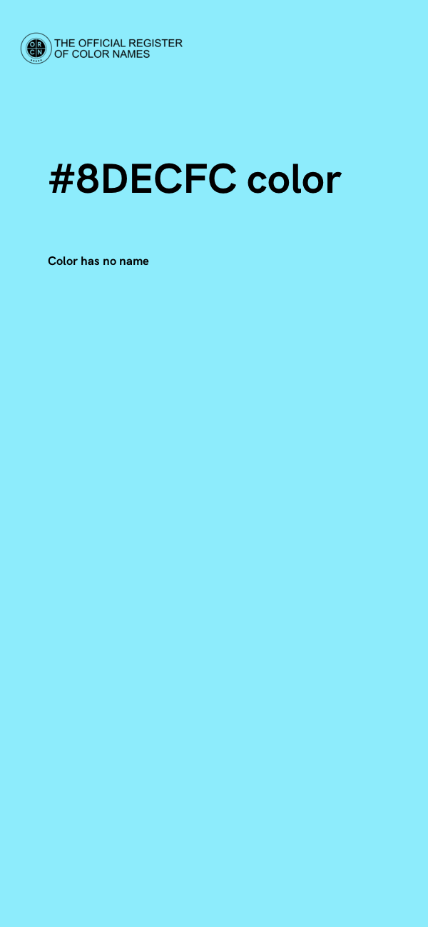#8DECFC color image