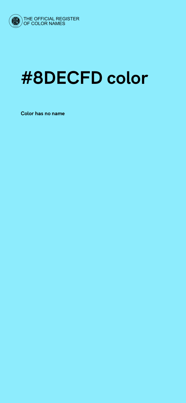 #8DECFD color image