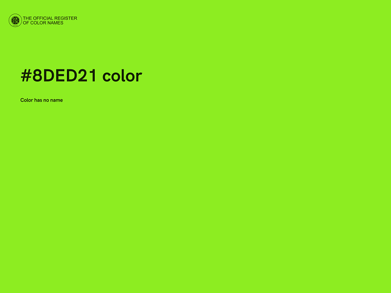 #8DED21 color image