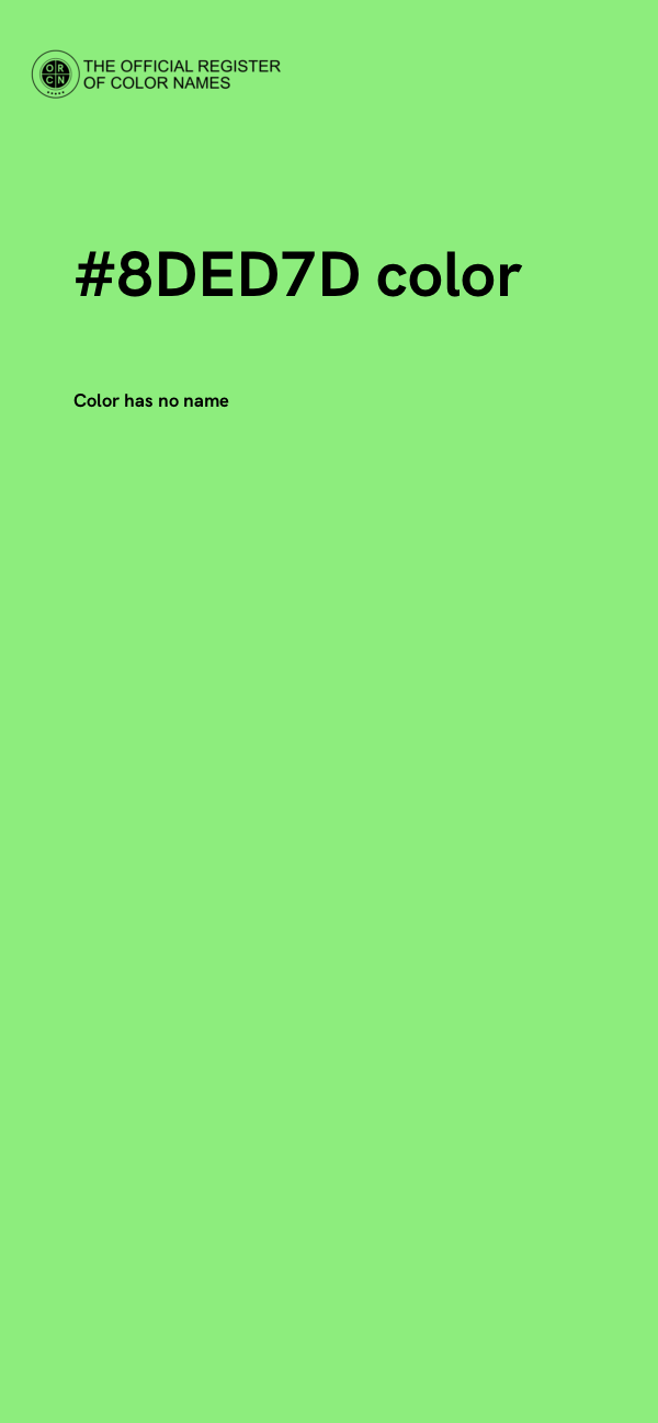 #8DED7D color image