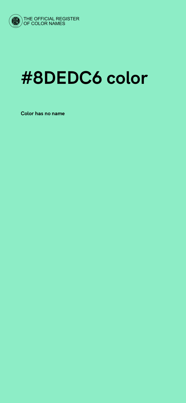 #8DEDC6 color image