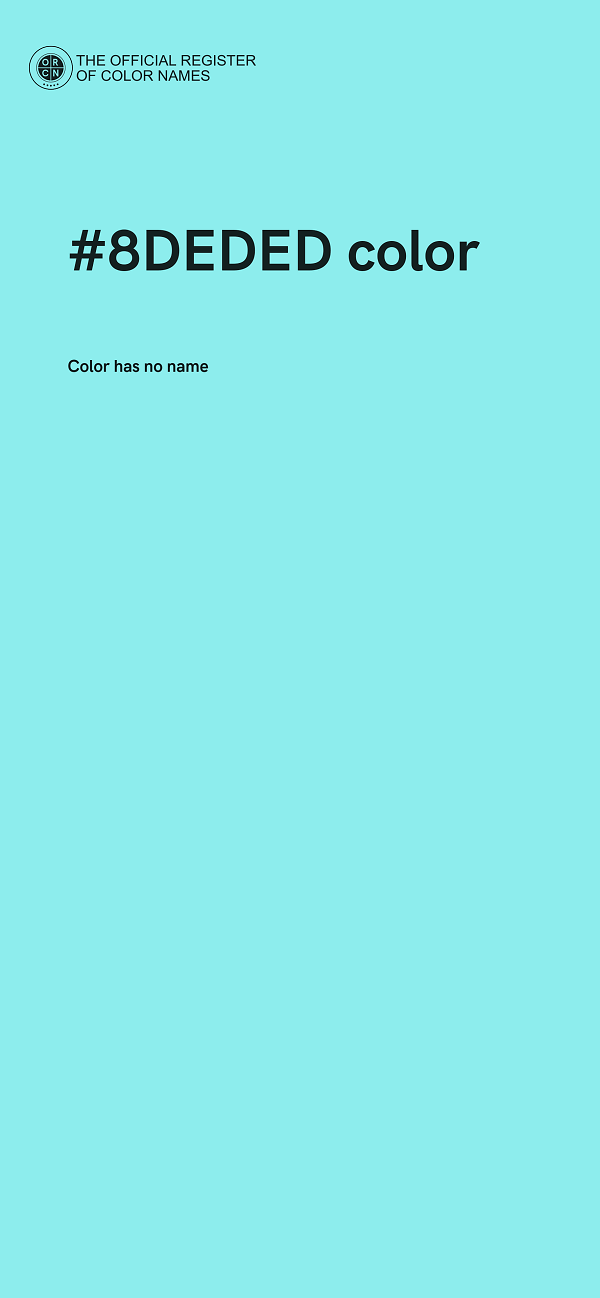 #8DEDED color image