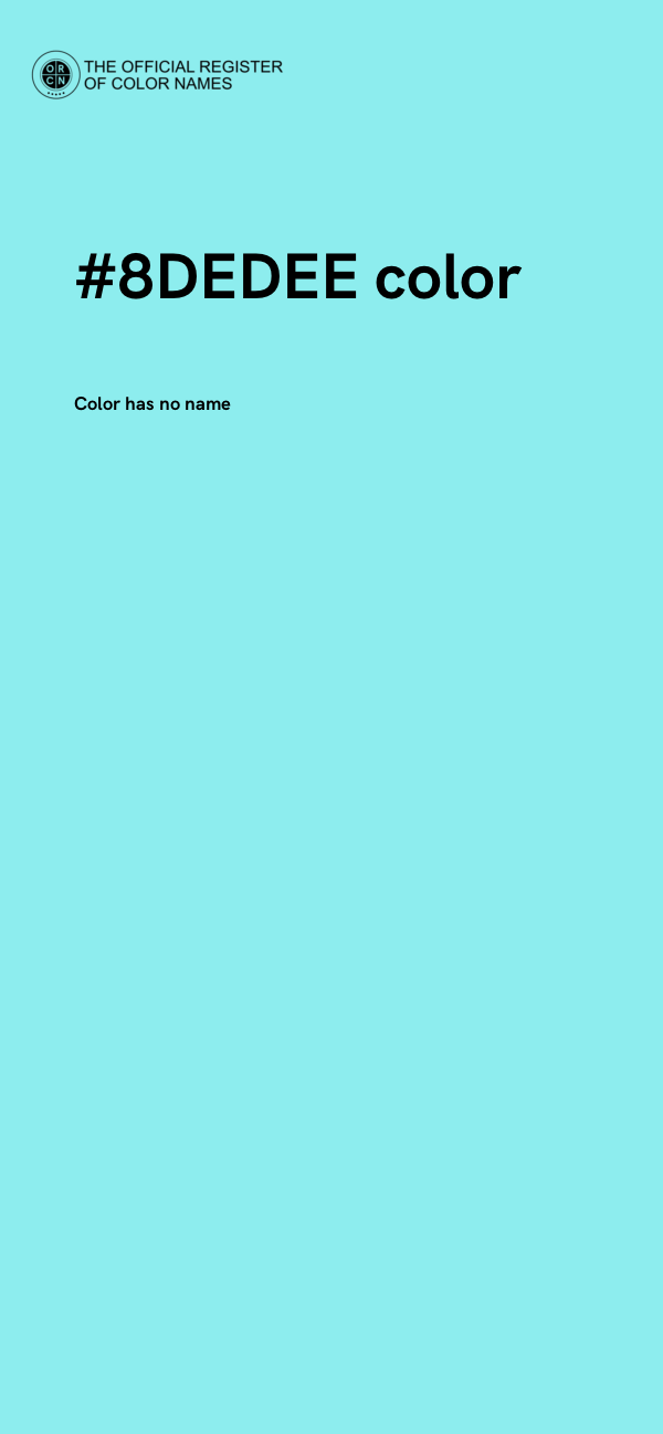 #8DEDEE color image