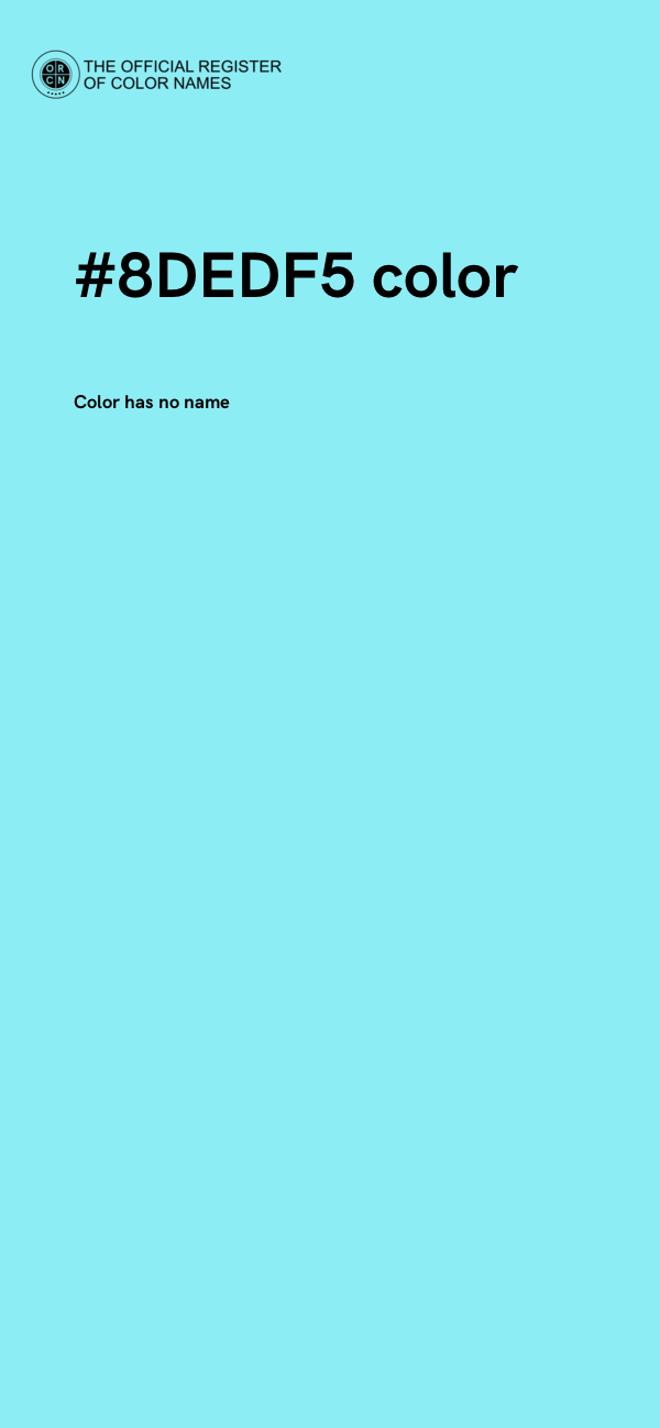 #8DEDF5 color image