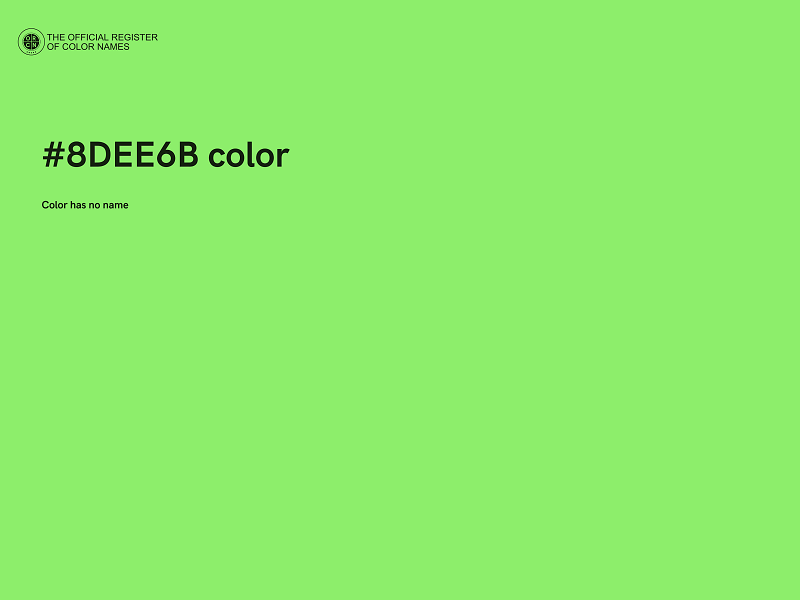 #8DEE6B color image