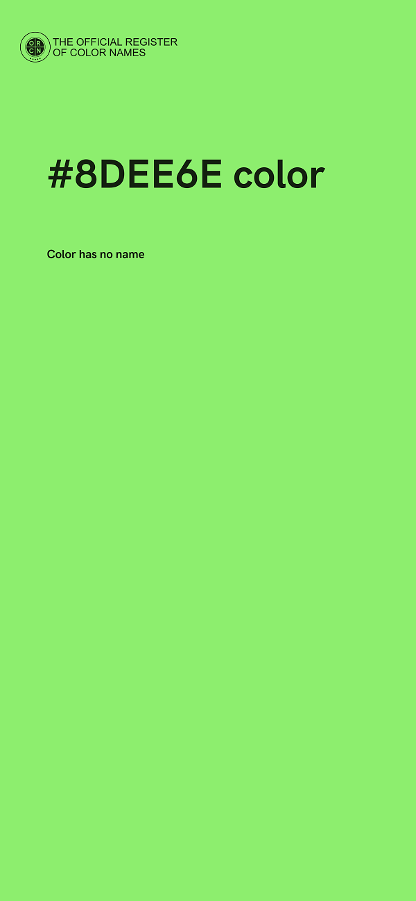 #8DEE6E color image