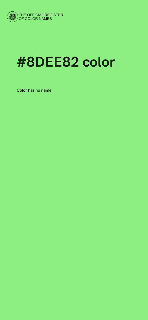 #8DEE82 color image