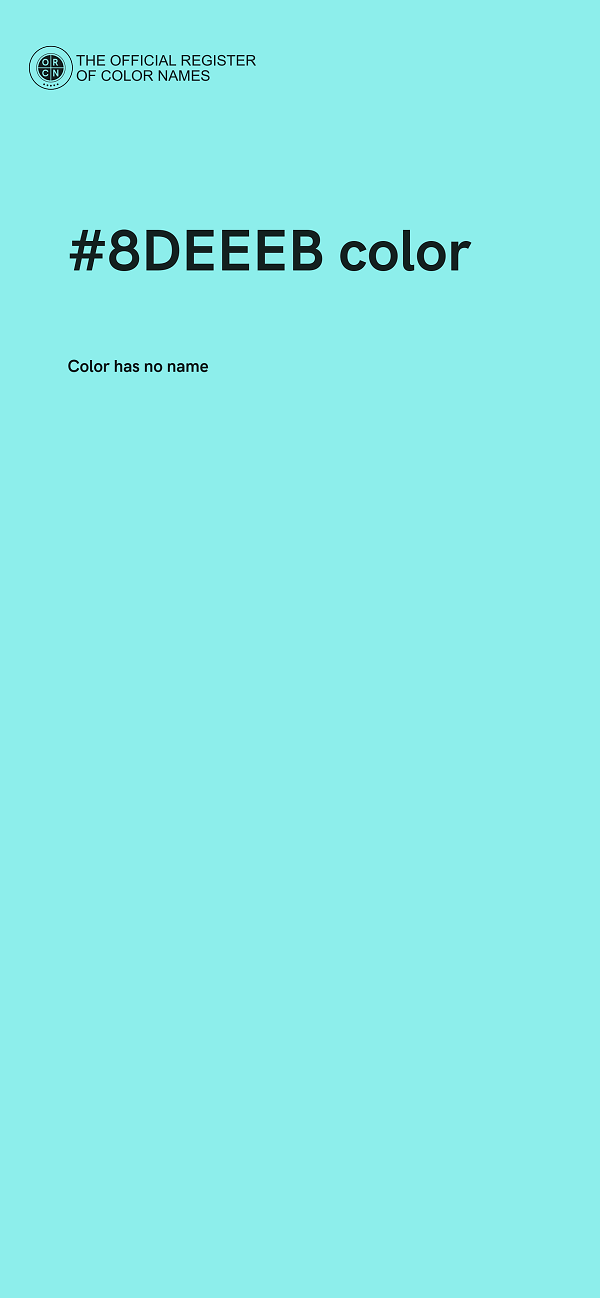 #8DEEEB color image