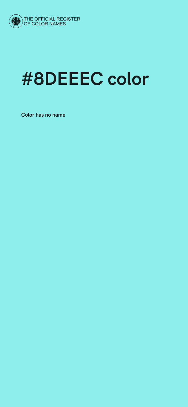 #8DEEEC color image