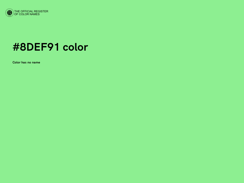 #8DEF91 color image