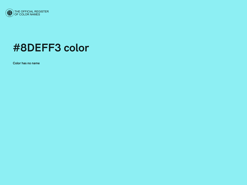 #8DEFF3 color image