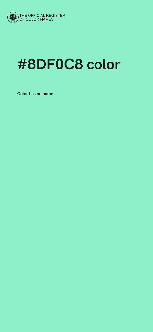 #8DF0C8 color image