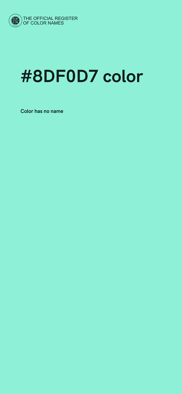 #8DF0D7 color image