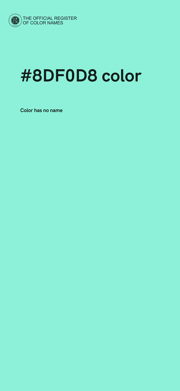#8DF0D8 color image