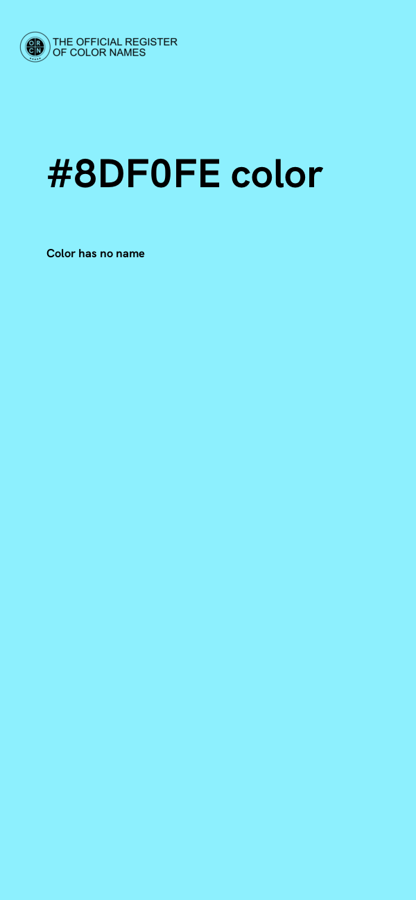 #8DF0FE color image