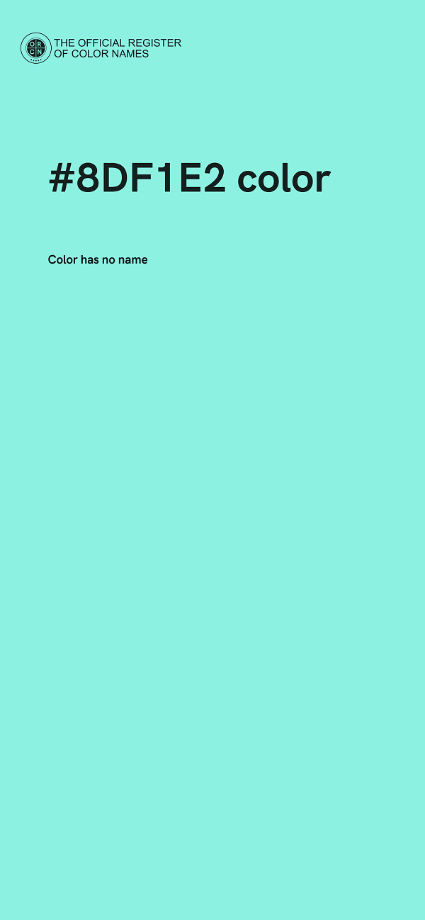 #8DF1E2 color image