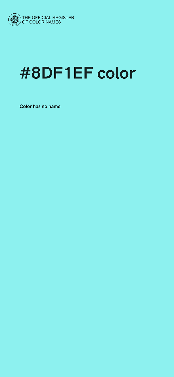 #8DF1EF color image