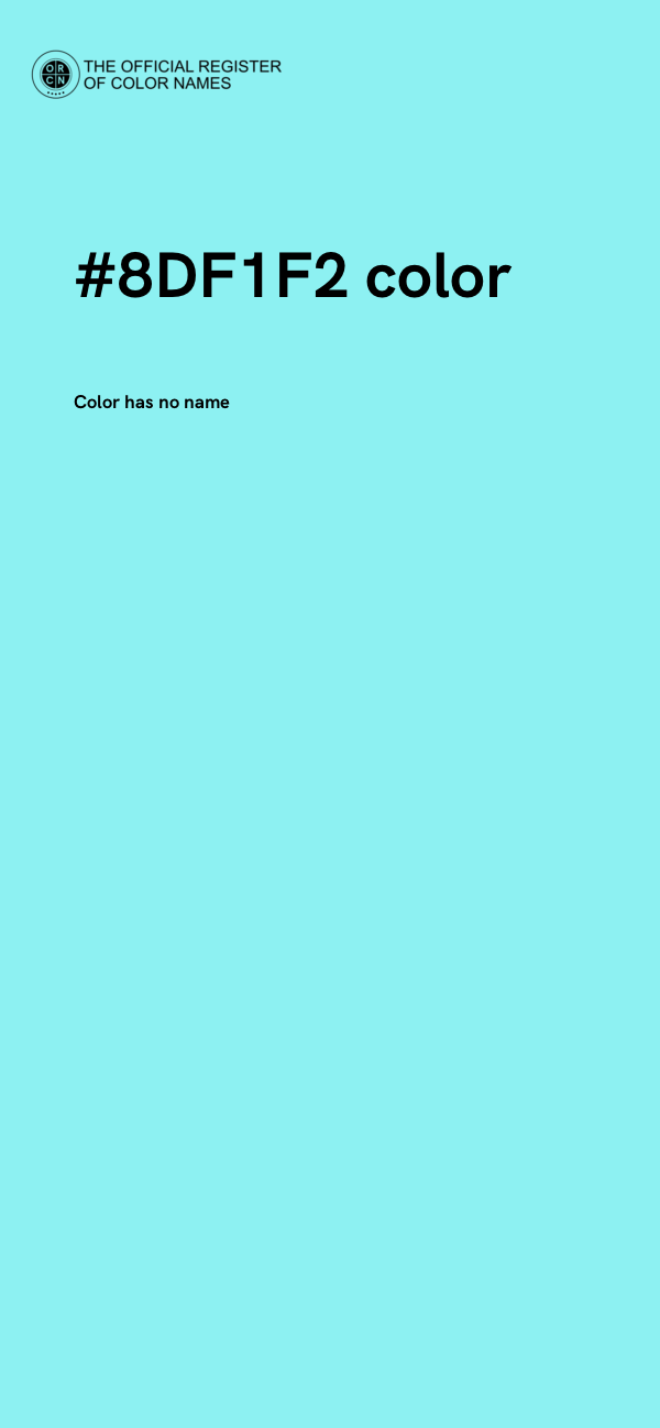 #8DF1F2 color image