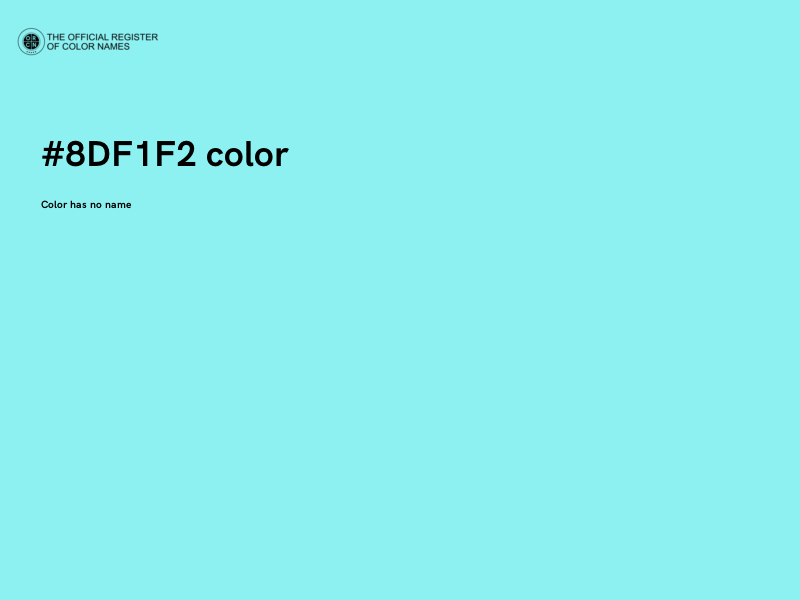 #8DF1F2 color image