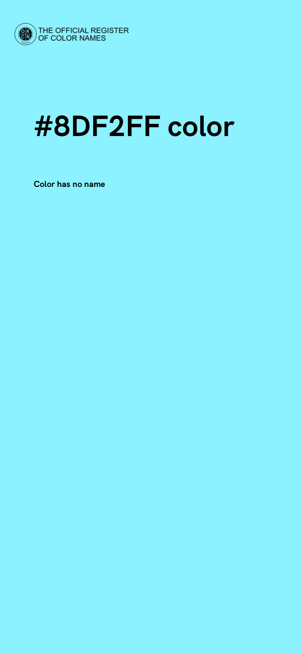 #8DF2FF color image